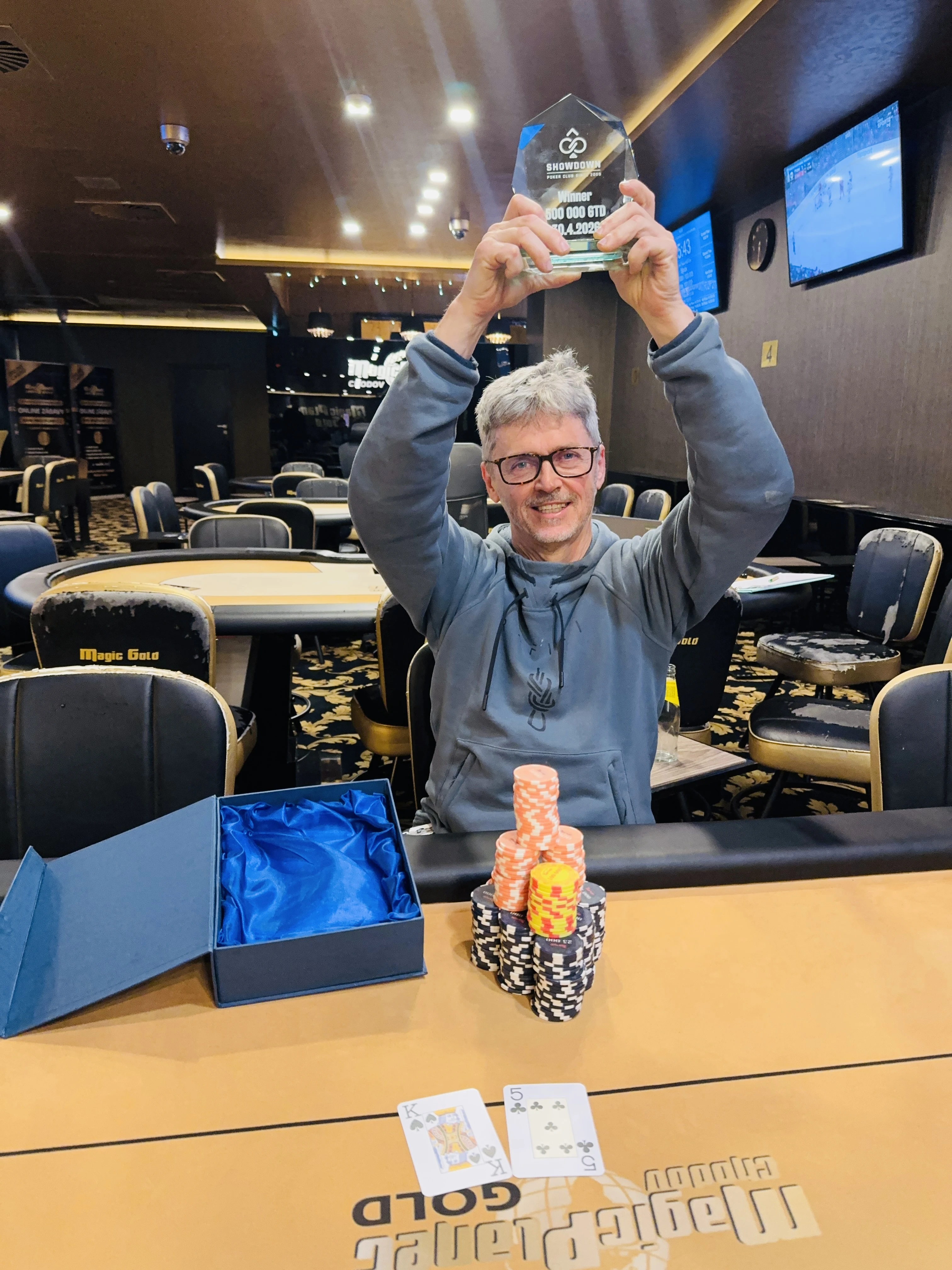 Tomáš Holman ha vinto il Major di aprile di 500.000 Kč, Secondo Prasátečko